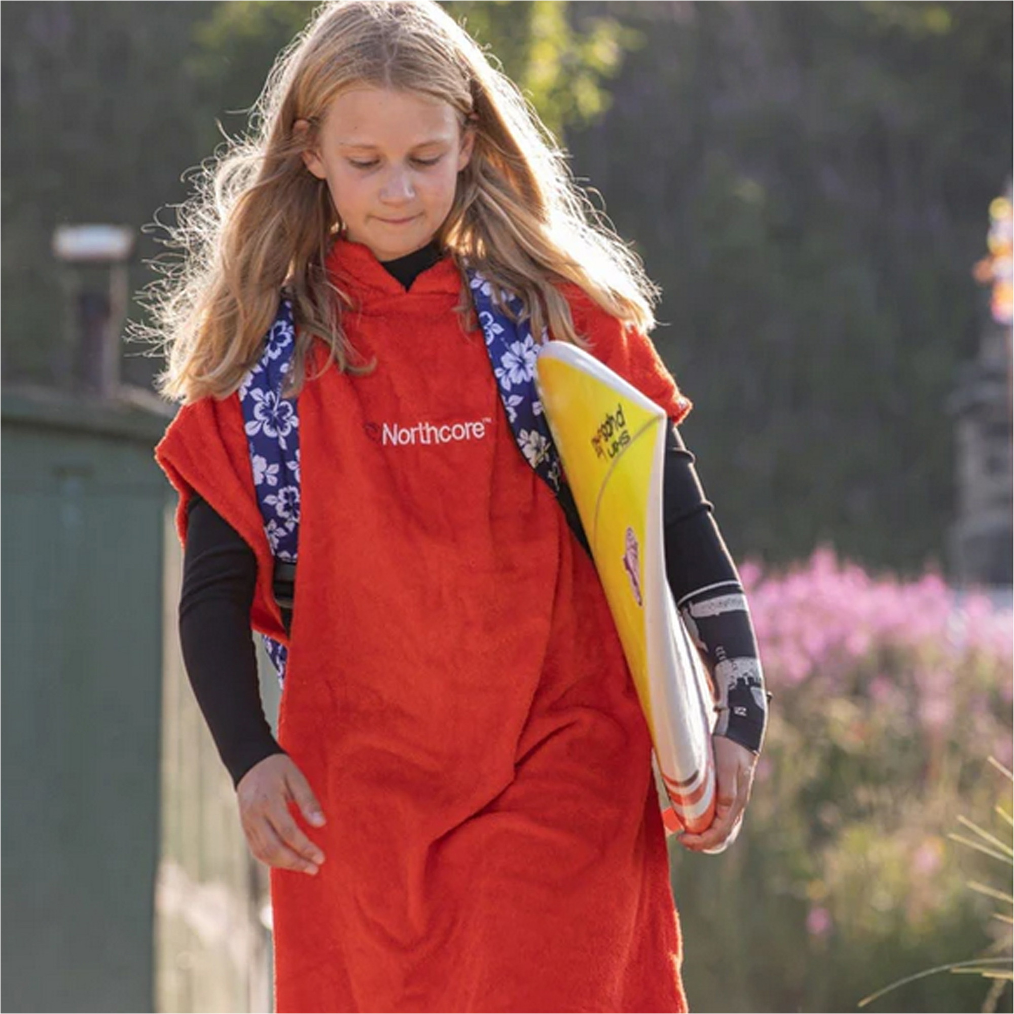 2026 Northcore Kinder Strand Basha Kapuzenhandtuch Zum Wechseln Robe / Poncho NOCO24D - Lila